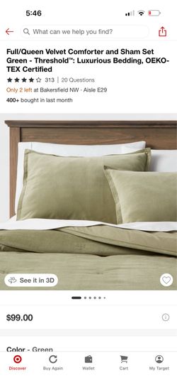 Threshold velvet comforter Full/Queen New