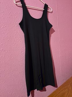 Black Ribbed Sleeveless romper