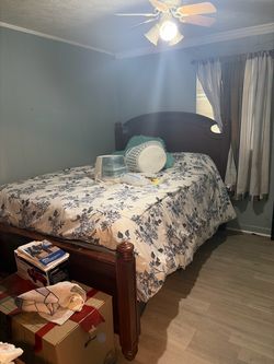 Dark Wood Queen Bed Frame
