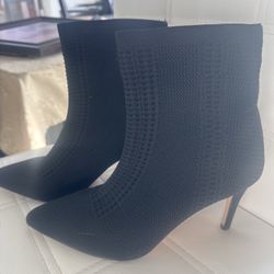 Botines puntiagudos para mujer, botines de tacón alto 