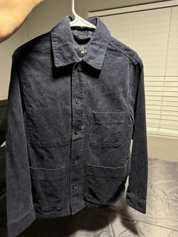 H&M Navy Blue Corduroy Long Sleeve Shirt