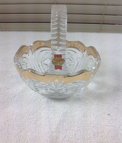 Small Leaded Crystal Basket, Anna Hutterite, Bleikristall, Germany