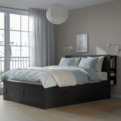 Ikea Bedframe and 2 Cube Storage Bedroom Set