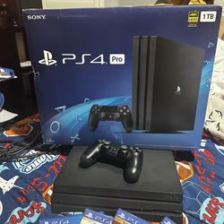 PS4 Pro Console, Remote and Games