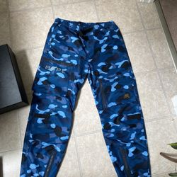 Bape Cargo Pants Blue Camo XL