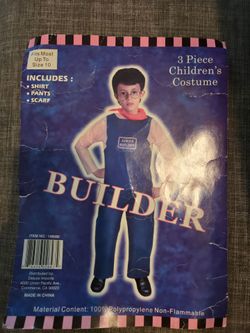Kids Builder Halloween Costume 3-Piece Set