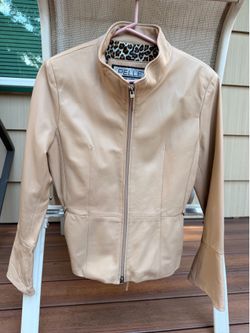 Wilsons Leather Jacket Ladies, beige, SM