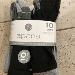 NWT Men’s Performamce Cushioned Crew Socks 10 pairs 