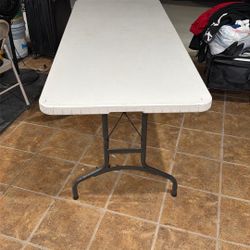 6ft White Foldable Table Used 