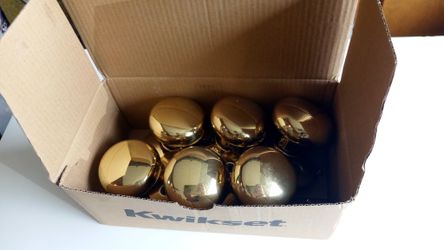 6 Brass Closet Door Knobs 