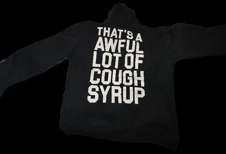 Black Large Cough Syrup Hoodie