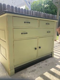 Green Black Dresser