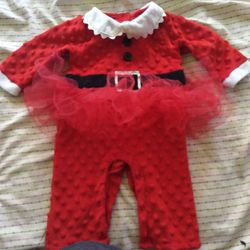 Mrs. Santa Onesie 0-6 Mo