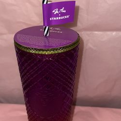 Starbucks SHE x THIS Shae Anthony 2024 Jeweled Ombre Tumbler 24oz. Venti Cup NEW