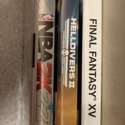 Hell Divers 2, Final Fantasy XV, NBA 2K22 PS5 PS4 Games