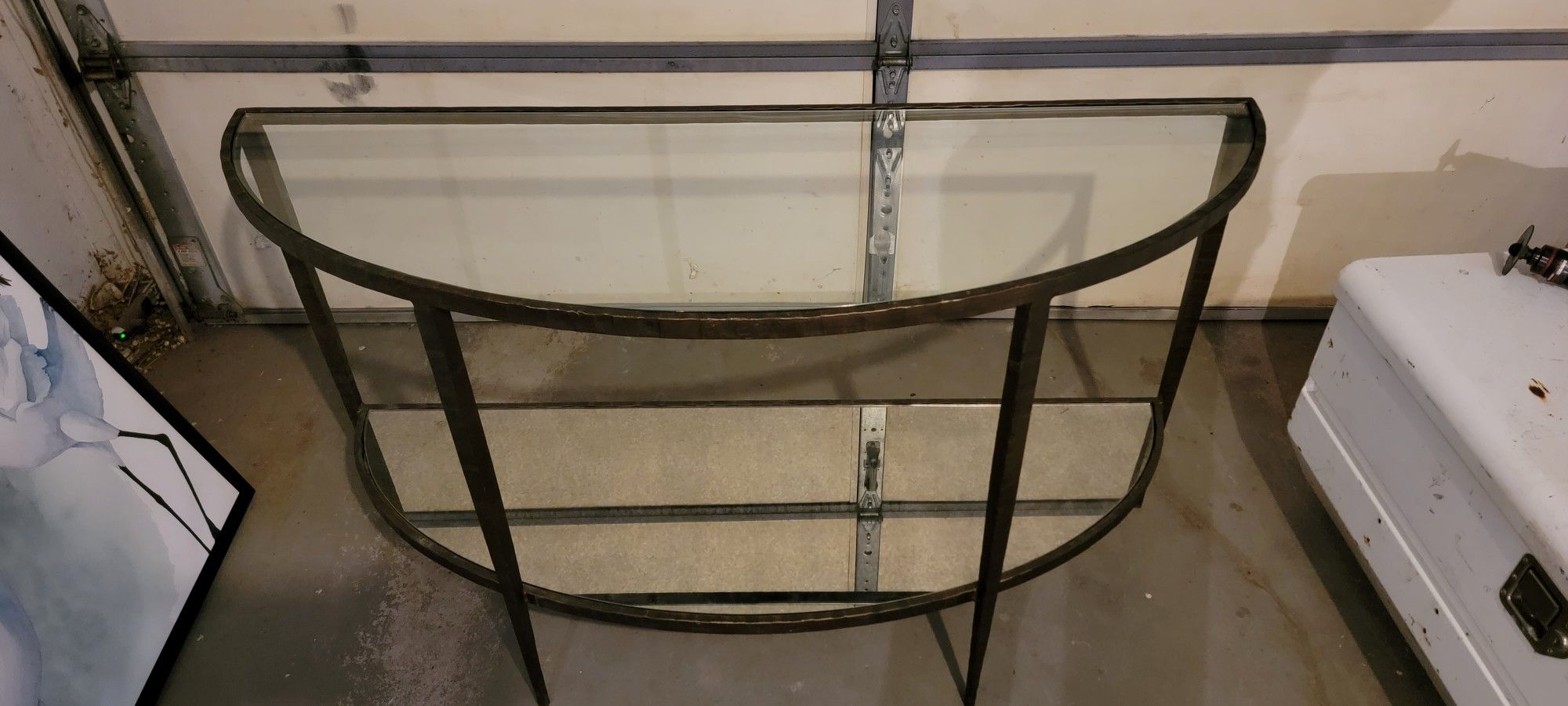 Crate&Barrel Clairemont Demilune Console Table