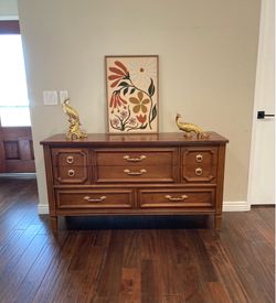 Mid Century Modern Eight Drawer Dresser By Bassett *