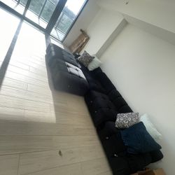 Modern Modular Pit Sectional / U-Shape Sofa - Black