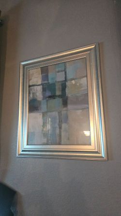 Wall painting beautiful silver frame