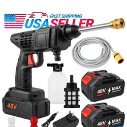 Portable Cordless Electric High Pressure Water Spray Gun Car Washer Cleaner Tool