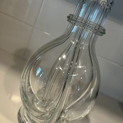 Crystal Glass Decanter Bottle 4 Compartment Czechoslovakia
