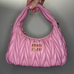 Pink Handbag With Long strap 