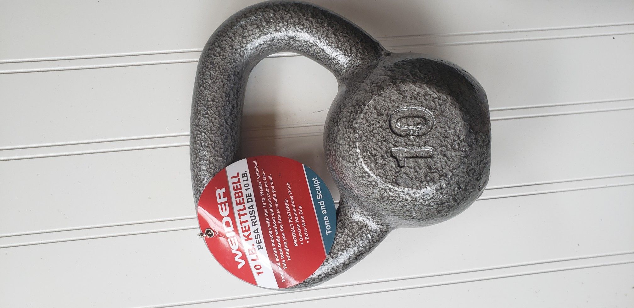 WEIDER BRAND NEW 10LB CAP CAST IRON KETTLEBELL WEIGHT WITH TAG