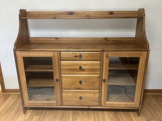 Wood China Cabinet/Book Shelf w/ Dresser