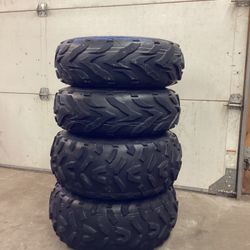 Set Of 4 WANDA Golf Cart/ATV/UTV Wheels And Tires 22” USED GOOD  CONDITION