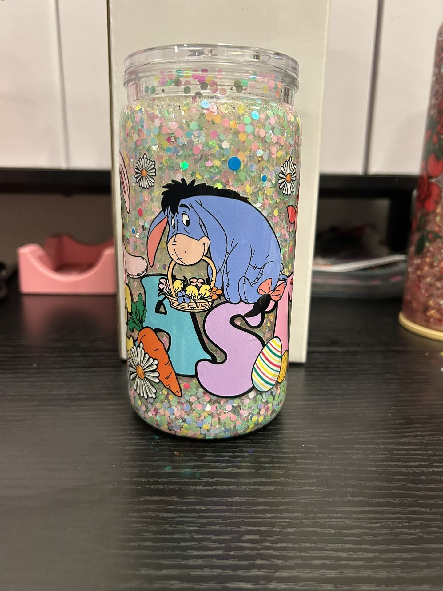 16 Oz Acrylic Easter Character Snow Globe Tumbler
