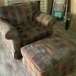 Chair And Ottamann
