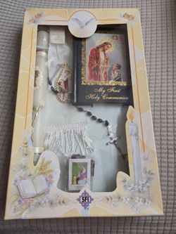 First communion candle set