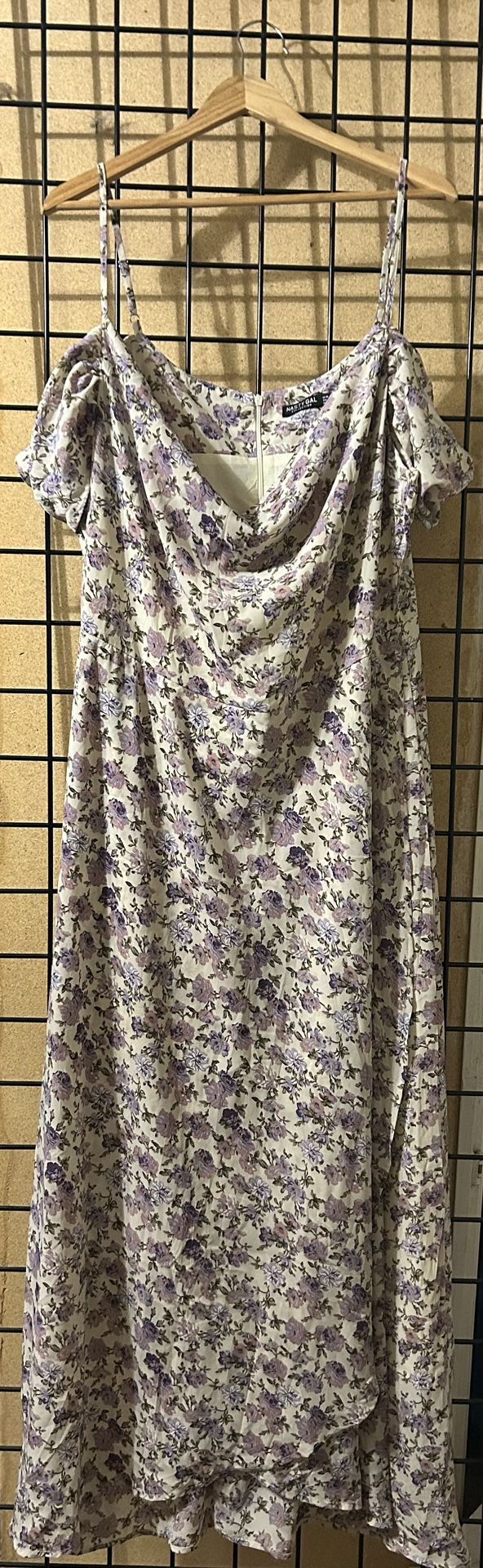 Easter Dress Purple Little Flowers size 14