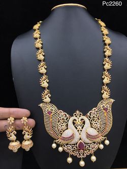 Womens Gold Plated Peacock Necklace