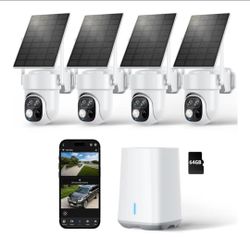SV3C Security Cameras Wireless Outdoor, 2K Dual Lens Camera for Home Security with Solar Powered, No Subscription Fees, 360°Pan & Tilt, Auto Tracking,
