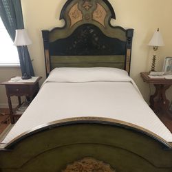 Antique Bed And Nightsand
