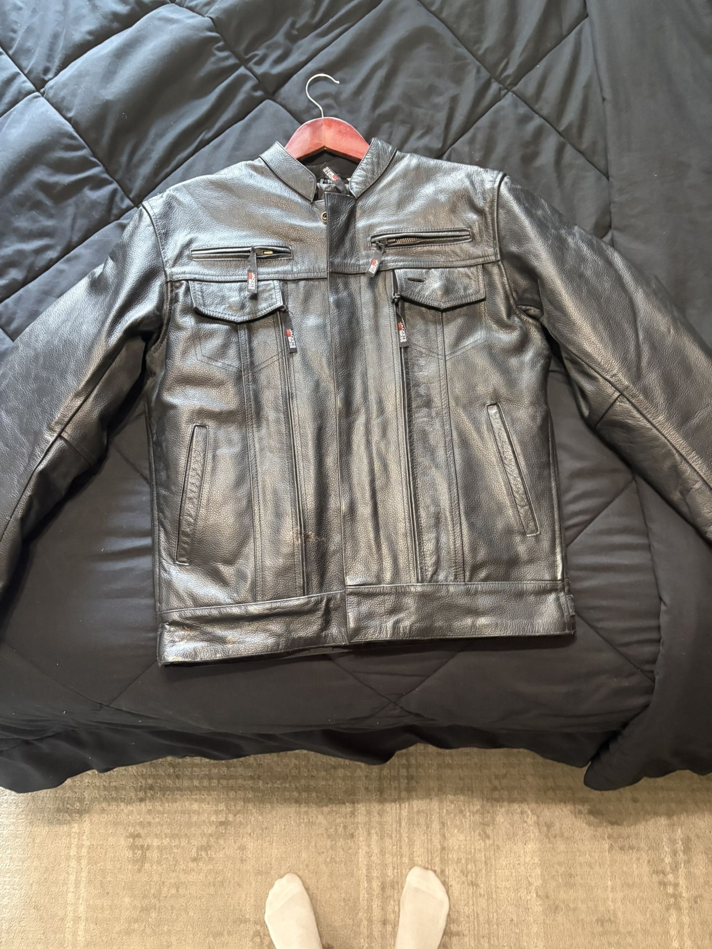 Black Leather Motorcycle Jacket