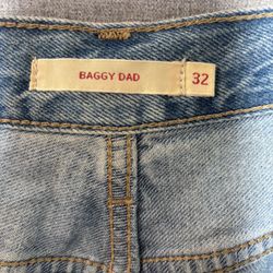 Levi’s Premium Women’s Distressed Baggy Dad Jeans Sz 32 Blue Denim From Artizia 