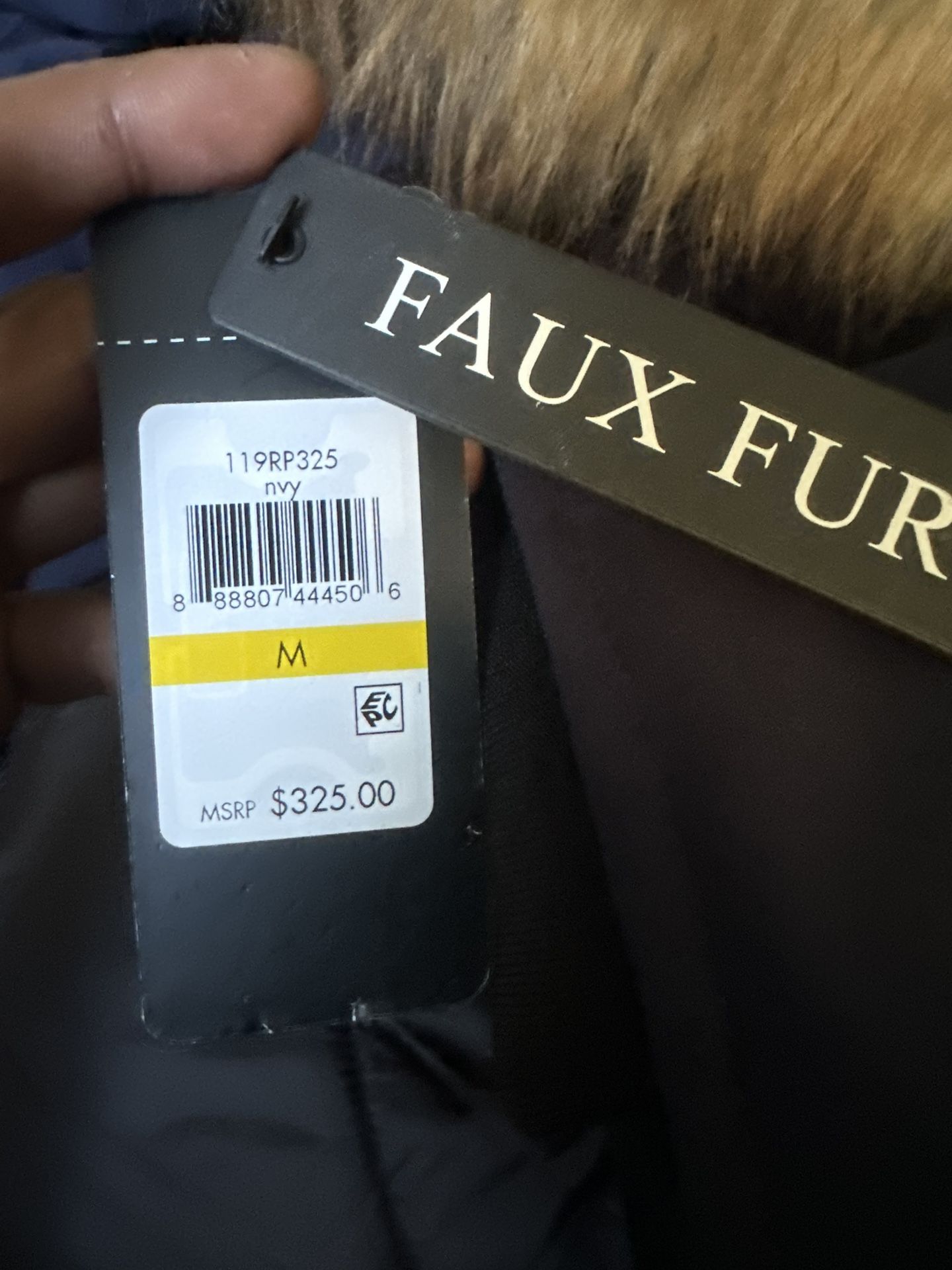 Brand New Tag On Guess Fur Hood Coat
