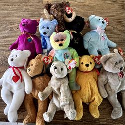 Vintage 90-2001 Ty Beanie Babies With Tags 