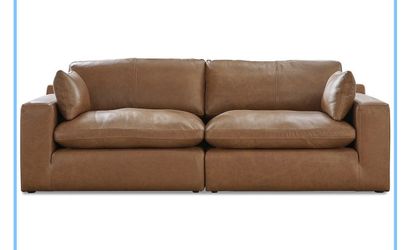 Ashley furniture leather 2 piece couch