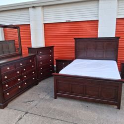 Queen Size Bedroom Set With Mattress 