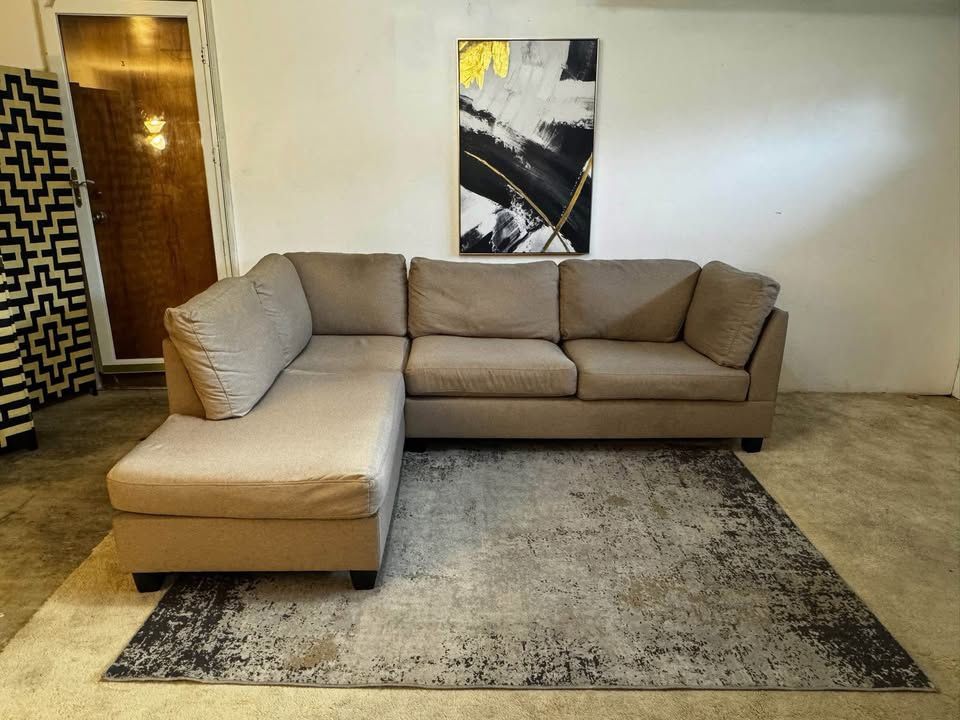 Beige 4-Seater Sectional Sofa