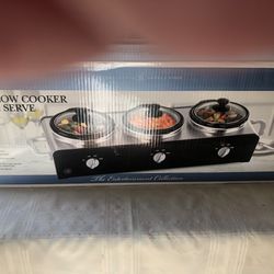 Bella Cucina Triple Slow Cooker Buffet &. Serve