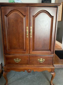 Wood TV Armoire / Storage Cabinet