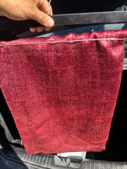 Red curtains
