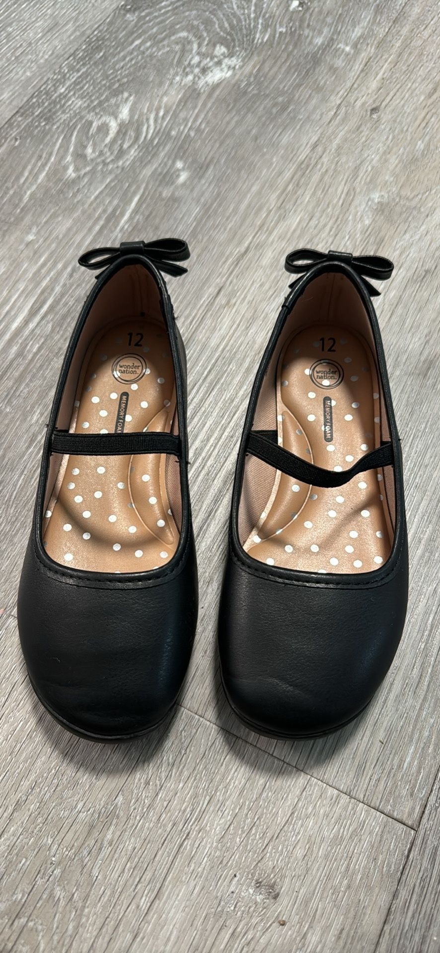 Girls Flats Size 12c Black