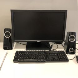 Dell 22” Monitor, Keyboard, Speakers and Mouse