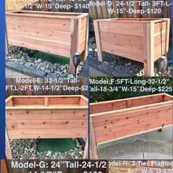 Redwood Planter Boxes