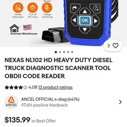  OBDII CODE READER  Diesel Vehicles